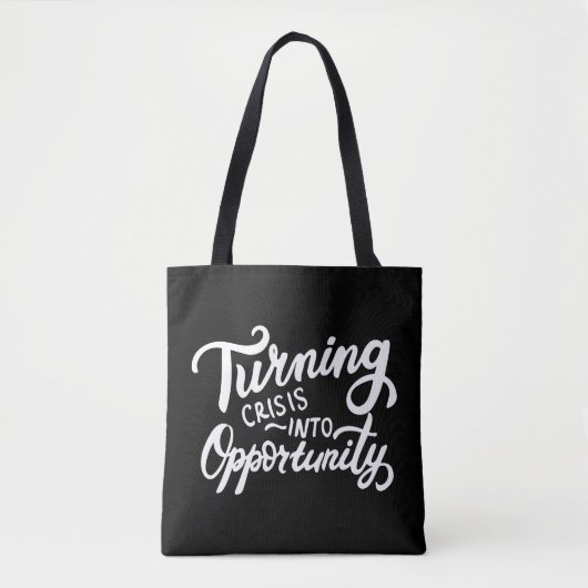 Tote Bag Transformer la crise en opportunité (Devant)