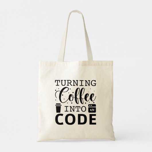 Tote Bag Transformer Le Café En Code (Dos)