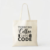 Tote Bag Transformer Le Café En Code (Devant)