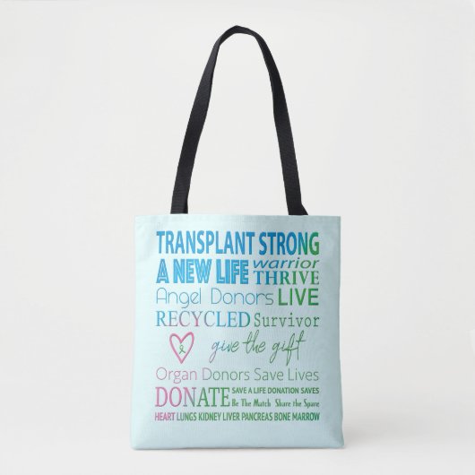 Tote Bag Transplanter une forte sensibilisation au don d'or (Devant)