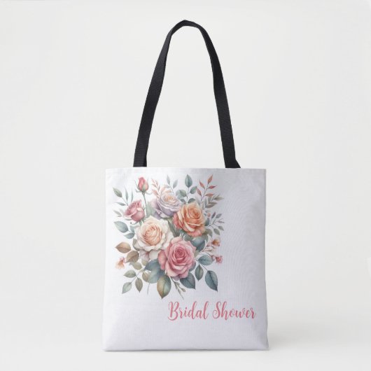 Tote Bag Transporter vos fleurs en style : couleur d'eau Ro (Devant)