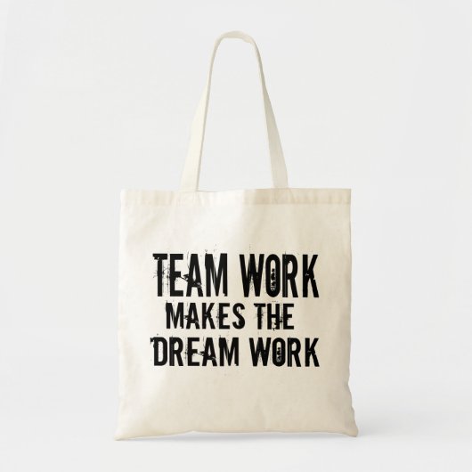 Tote Bag travail d'équipe fait le travail de rêve (Devant)