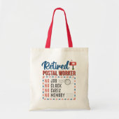 Tote Bag Travailleur de poste retraité Mailman Retraite (Devant)