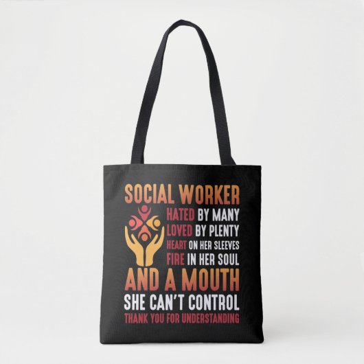 Tote Bag Travailleuse sociale Éducatrice Travailleuse socia (Devant)