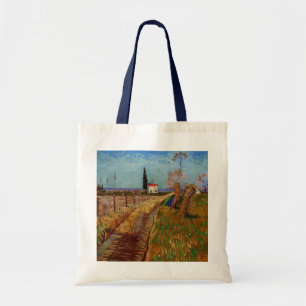 Tote Bag Traversée d'un champ, Willows par Vincent van Gogh