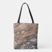 Tote Bag Tree Bark Photo Rustique Brown et Black Nature (Dos)