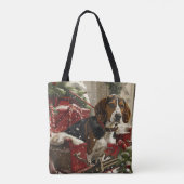 Tote Bag Treeing Walker Coonhound Chien Noël Festif (Dos)