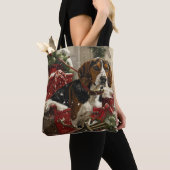 Tote Bag Treeing Walker Coonhound Chien Noël Festif (De près)