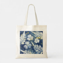 Trèfle élégant et fougères Cyanotype Art au quotid