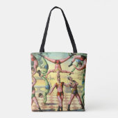 Tote Bag Treize hommes faisant des acrobaties (Dos)