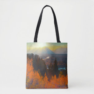 Tote Bag Trembles dorés au-dessus de la rivière Snake au co