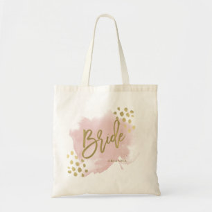 Tote Bag Trendy et Glam Blush rose et or   Mariée