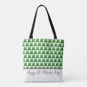 Tote Bag Trendy Green Hats Pattern St. Patrick's Day (Dos)