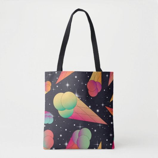 Tote Bag Trendy ice cream seamless pattern. Ice cream cones (Devant)