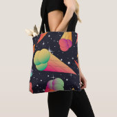 Tote Bag Trendy ice cream seamless pattern. Ice cream cones (De près)