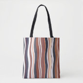 Tote Bag Trendy Modern Rustic Stripes (Devant)