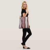 Tote Bag Trendy Modern Rustic Stripes (Sur le modèle)