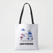 Tote Bag Trendy Santorini Grèce Architecture Travel (Devant)