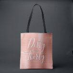 Tote Bag Trente Sale Anniversaire Rose Or Blush Rose<br><div class="desc">Soirée Trente-30e fête d'anniversaire Moderne Fille Metallic Rose Gold Blush Pink Party sac qui sont parfaits pour une fête d'anniversaire Rose Gold ou Rose Blush. Ce sac de fête est parfait pour une fête du trentième anniversaire. L'année peut aussi être changée sur ce sac. Si vous avez besoin d'autres articles...</div>