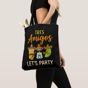 Tote Bag Tres Amigos Tequila Salt Lime Cinco De Mayo