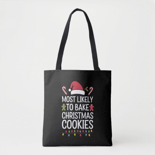 Tote Bag Très Probable De Faire Cuire Des Cookies De Noël D (Devant)