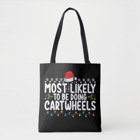 Tote Bag Très Probable De Faire Des Roues Noël (Devant)