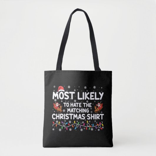 Tote Bag Très Probable De Haine Correspondant À Noël (Devant)
