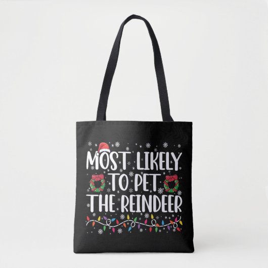 Tote Bag Très Probable De Pet Le Rinder Drôle Noël (Devant)