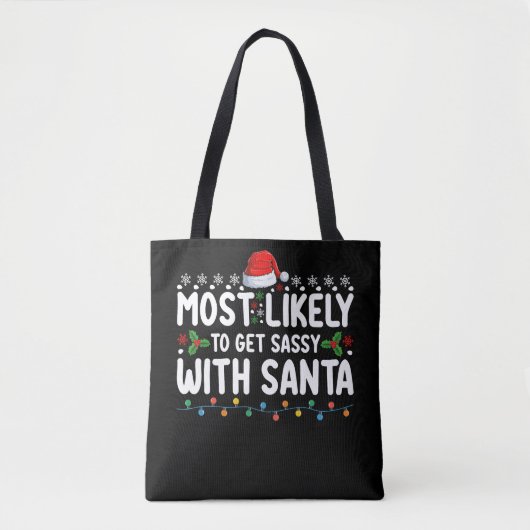 Tote Bag Très Probable De Se Sentir Avec Père Noël Christma (Devant)