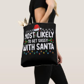 Tote Bag Très Probable De Se Sentir Avec Père Noël Christma (De près)