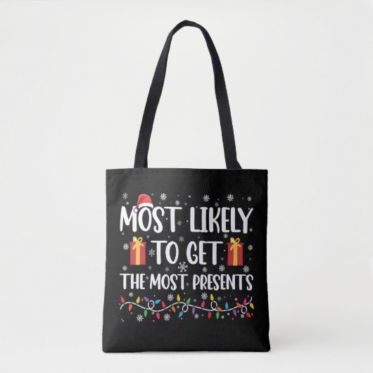 Tote Bag Très Probable D'Obtenir Le Noël Le Plus Présent (Devant)