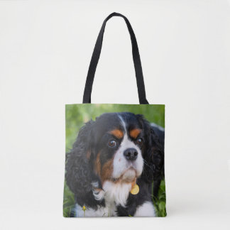Tote Bag Tri Color Cavalier King Charles Spaniel Dog