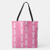 Tote Bag Triangle blanc Magenta (Devant)