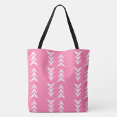 Tote Bag Triangle blanc Magenta (Dos)
