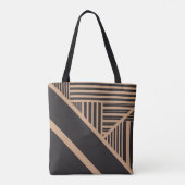 Tote Bag Triangle en tan et noir (Dos)