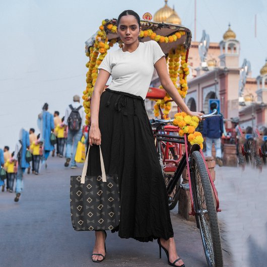 Tote Bag Triangle géo-diagonal