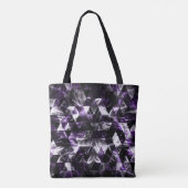Tote Bag Triangle Géométrique Violet Smoky Galaxy Monogramm (Dos)