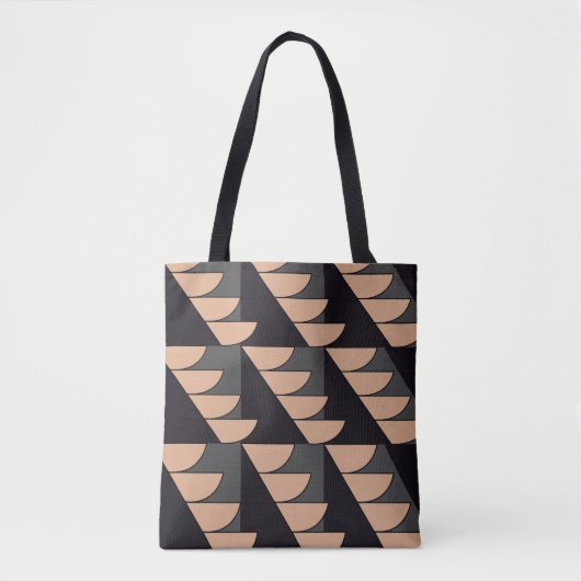 Tote Bag Triangle semi-cercle géométrique (Devant)