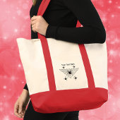 Tote Bag Triangle Web rouge marqué noir veuve araignées