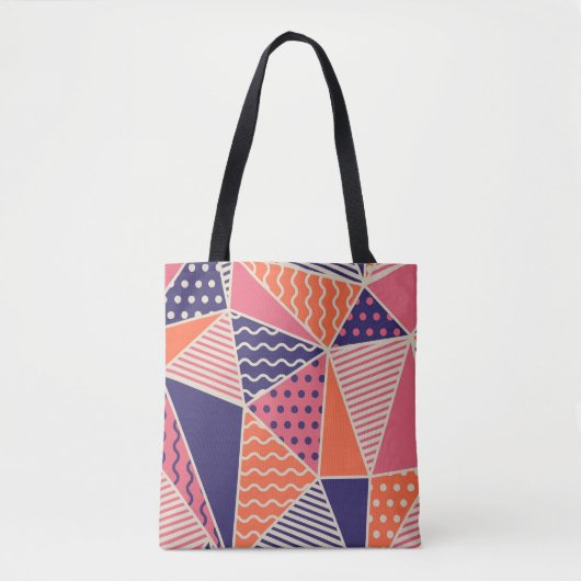Tote Bag Triangles Abstraits : Arrière - plan géométrique V (Devant)