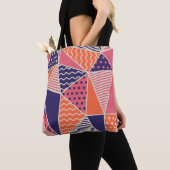 Tote Bag Triangles Abstraits : Arrière - plan géométrique V (De près)