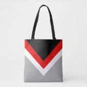 Tote Bag Triangles Abstraits modernes, noirs, rouges, blanc (Devant)