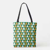 Tote Bag Triangles blancs jaunes verts mignons (Dos)