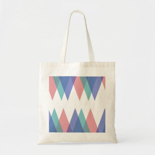 Tote Bag Triangles bleu et corail