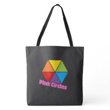 Triangles colorés avec Cercles roses Texte