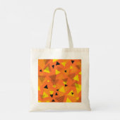 Tote Bag Triangles d'Art Moderne Abstrait Orange Jaune Noir (Dos)