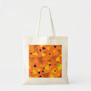 Tote Bag Triangles d'Art Moderne Abstrait Orange Jaune Noir