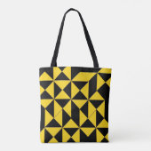 Tote Bag Triangles de couleur or Abstrait géométrique (Dos)