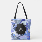 Tote Bag Triangles de géométrie monographique (Dos)