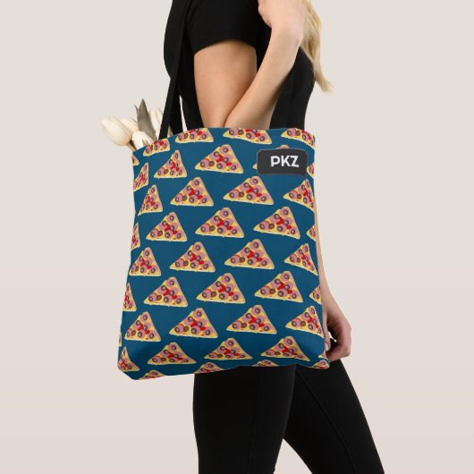 Tote Bag Triangles de pizza avec jambon et olives, votre te (De près)